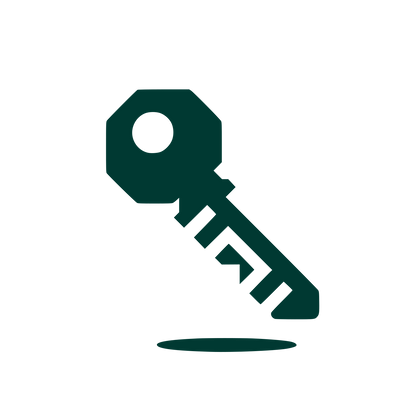 Key Silhouette Logo #003932