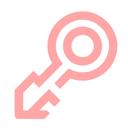 Key Silhouette Logo #ffa6a6