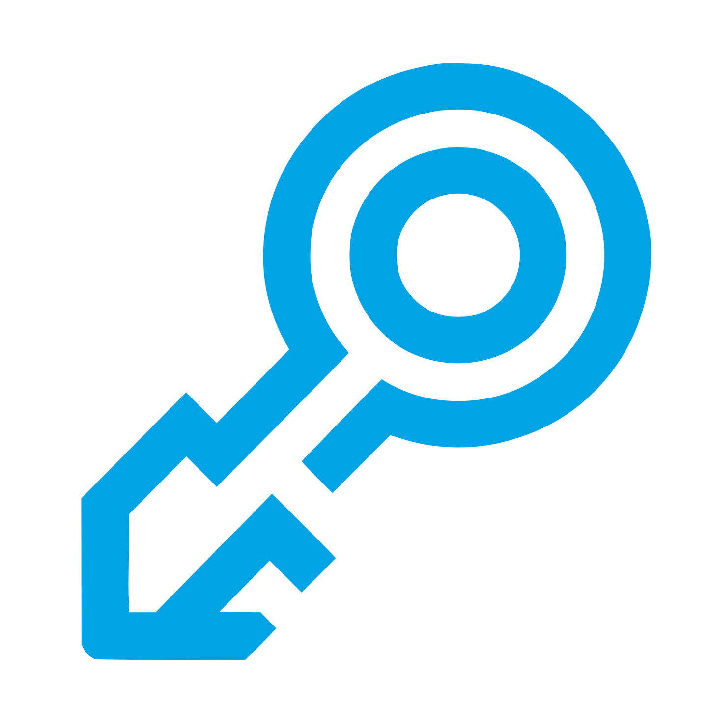 Key Silhouette Logo #00a3e4