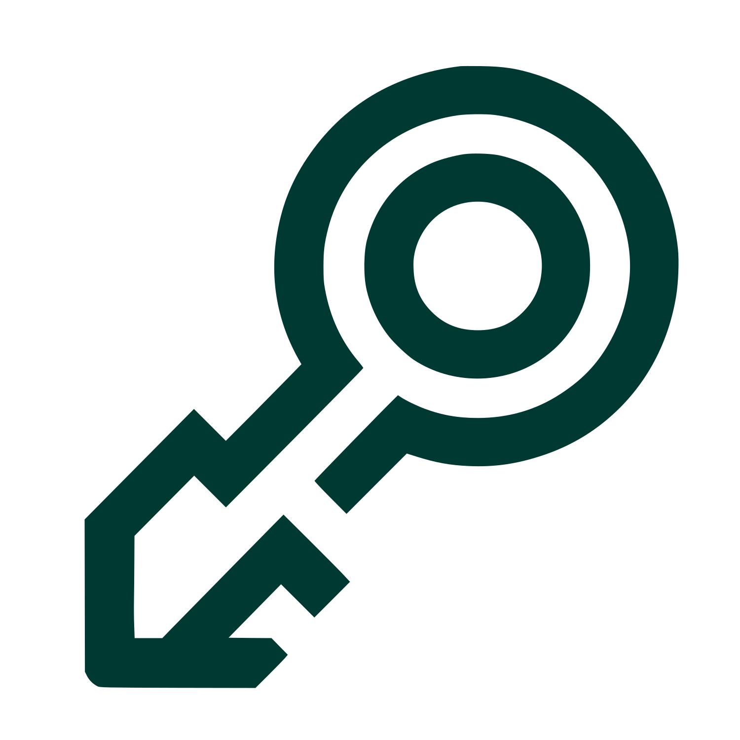 Key Silhouette Logo #003932