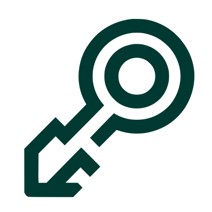 Key Silhouette Logo #003932