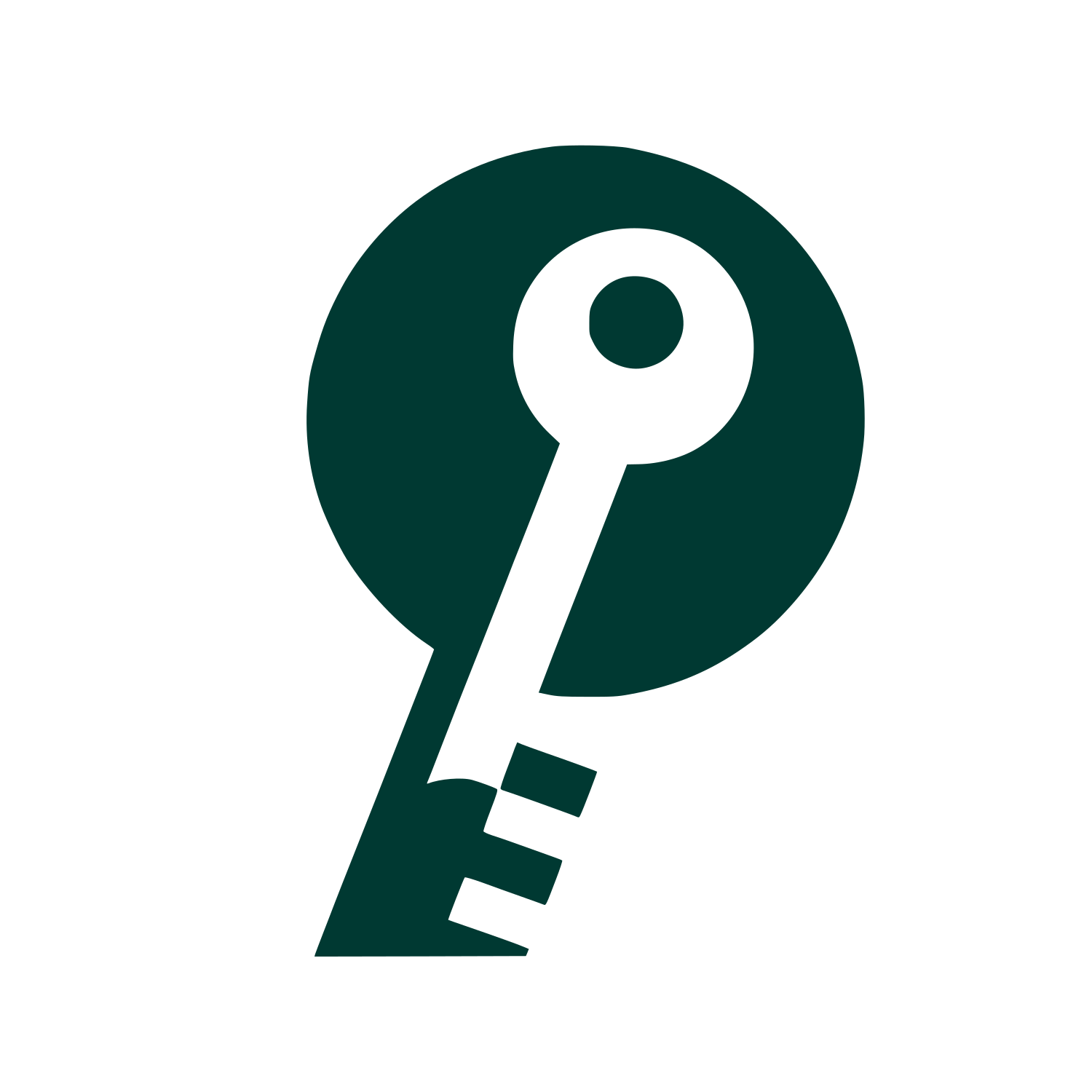 Key Silhouette Logo #003932