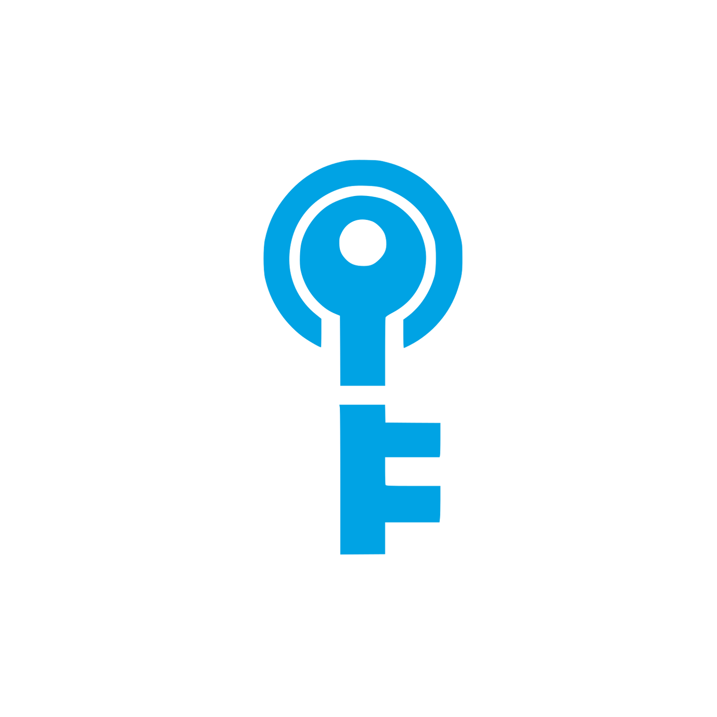Key Silhouette Logo #00a3e4