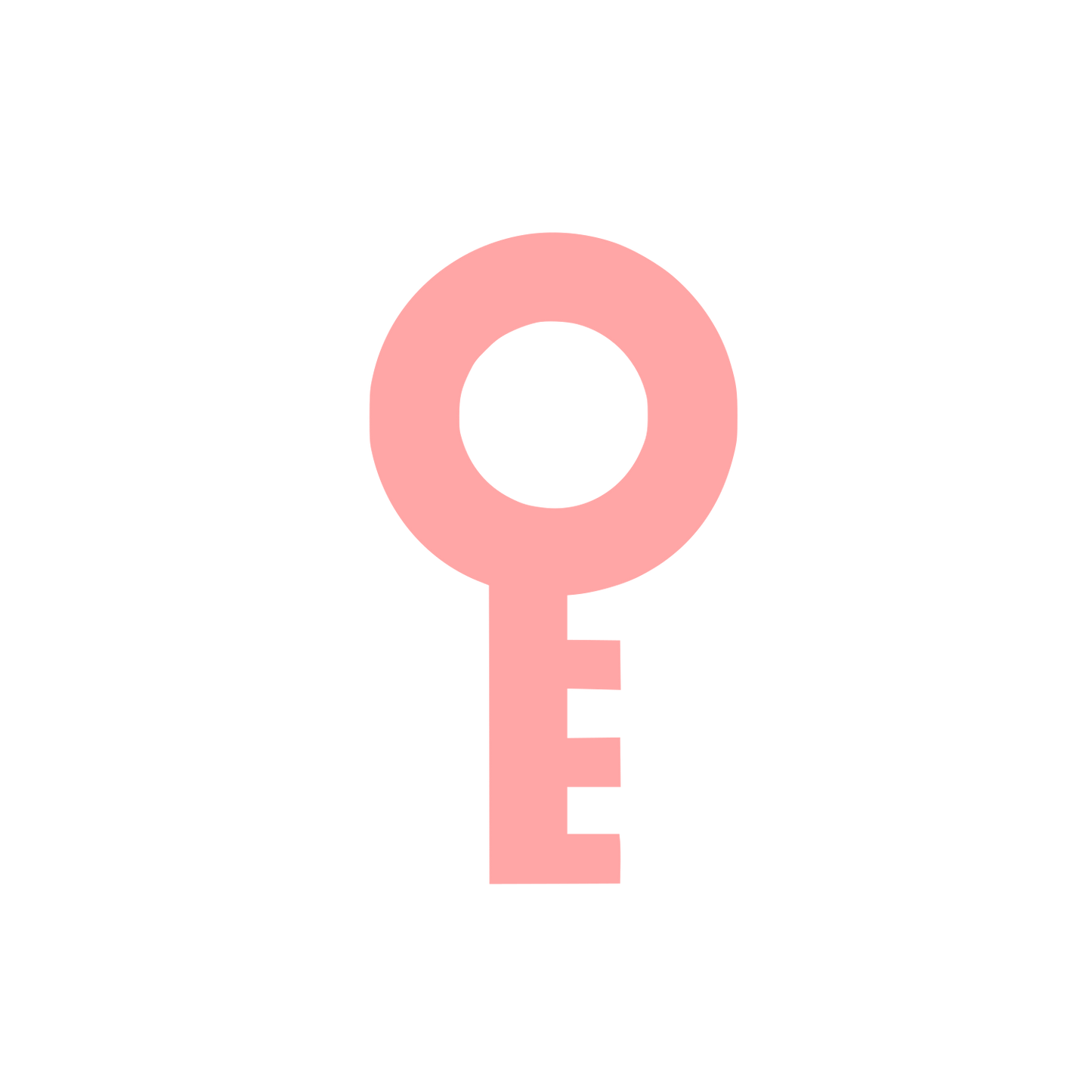 Minimalist Key Logo #ffa6a6
