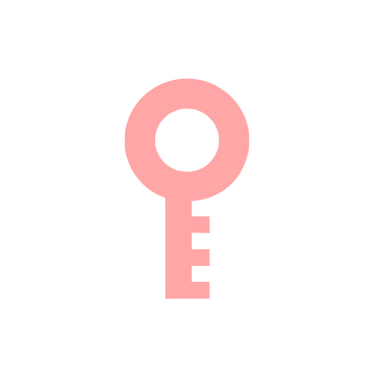 Minimalist Key Logo #ffa6a6