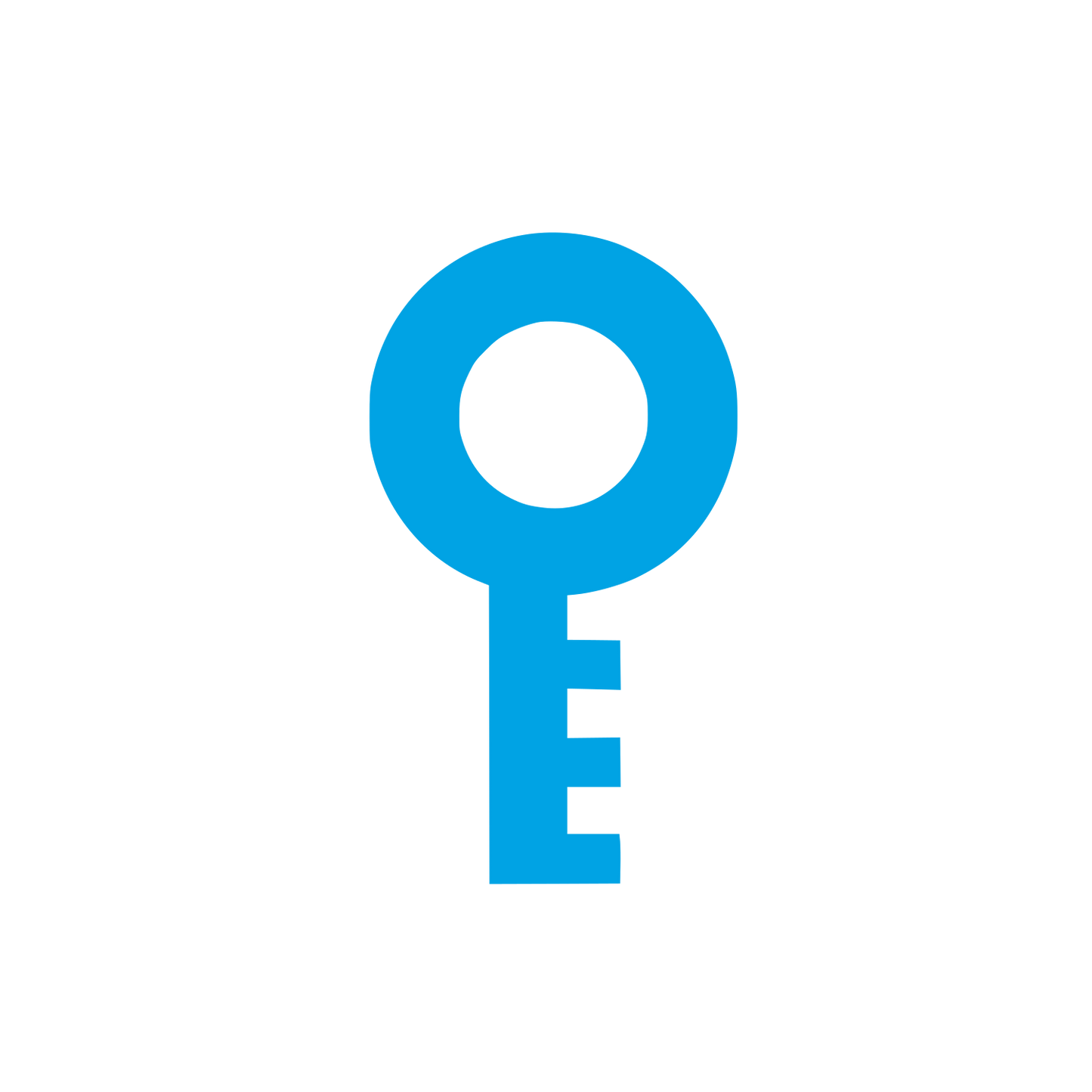 Minimalist Key Logo #00a3e4