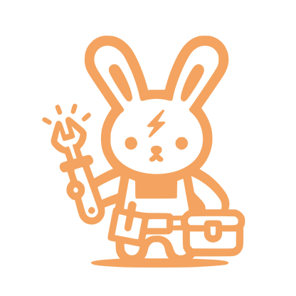 Electrician Bunny Character Logo #F4A460