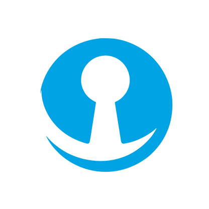 Open Keyhole Logo #00a3e4