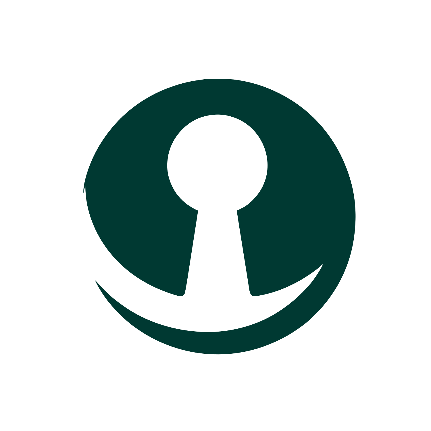 Open Keyhole Logo #003932