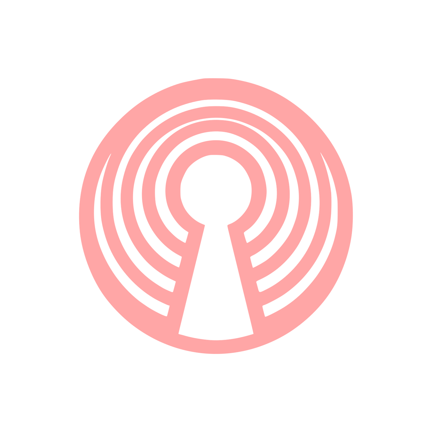 Circular Keyhole Logo #ffa6a6