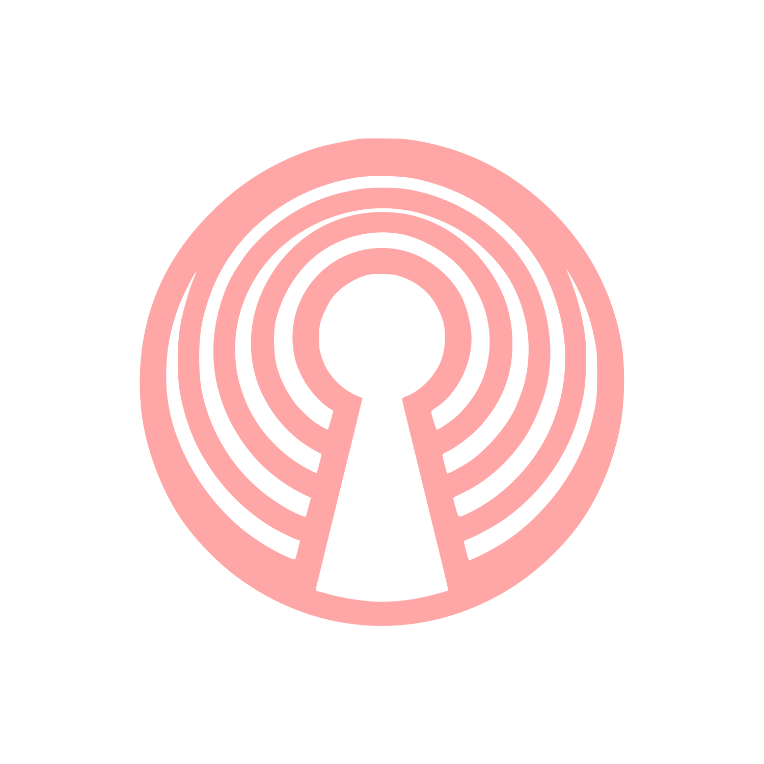 Circular Keyhole Logo #ffa6a6