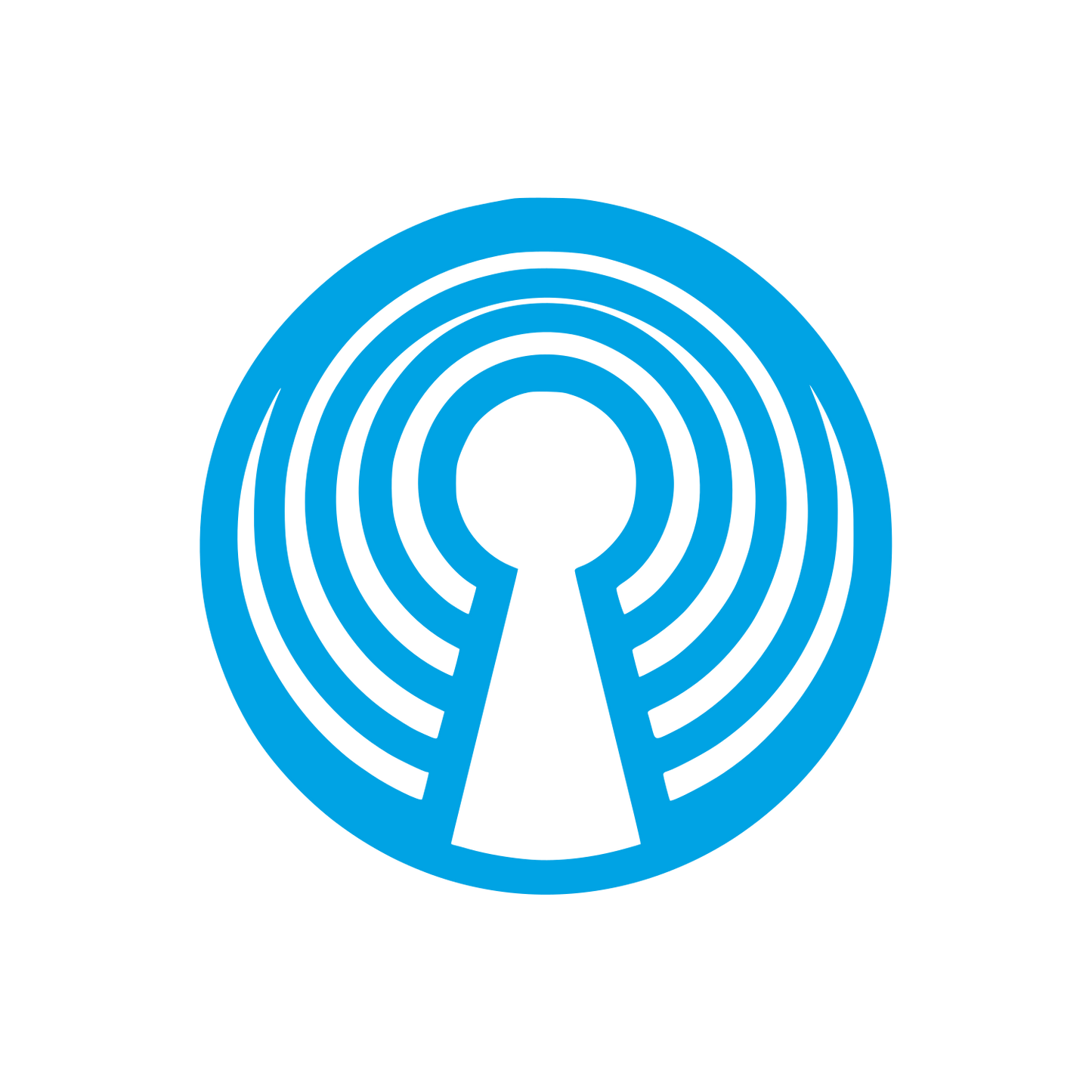 Circular Keyhole Logo #00a3e4