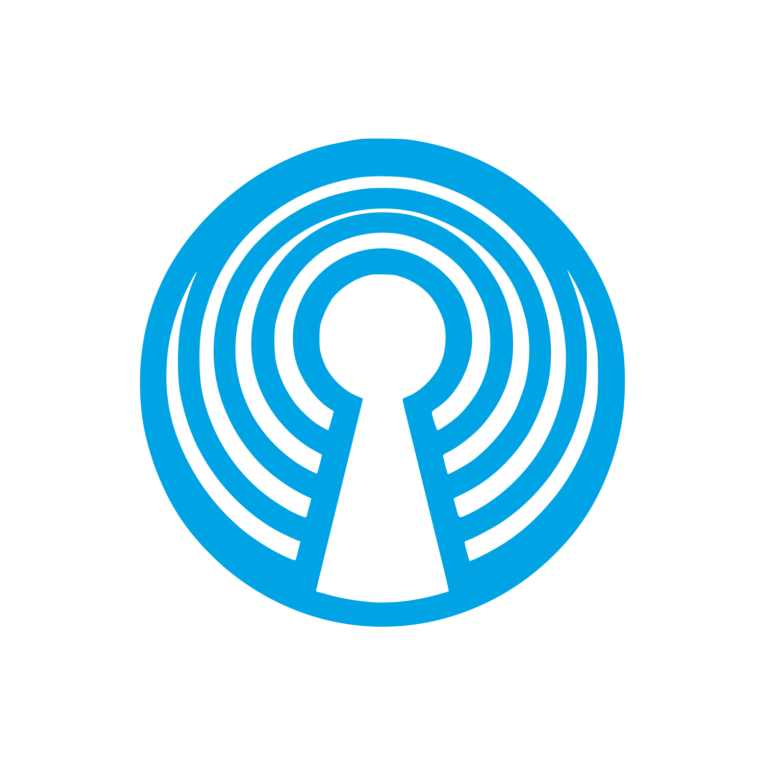 Circular Keyhole Logo #00a3e4