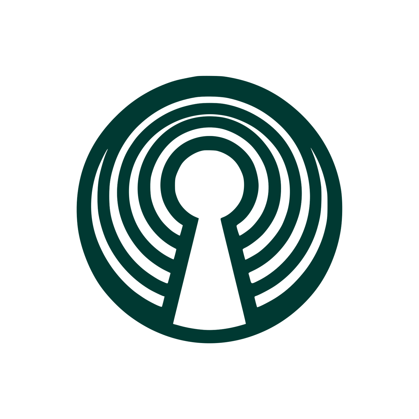 Circular Keyhole Logo #003932