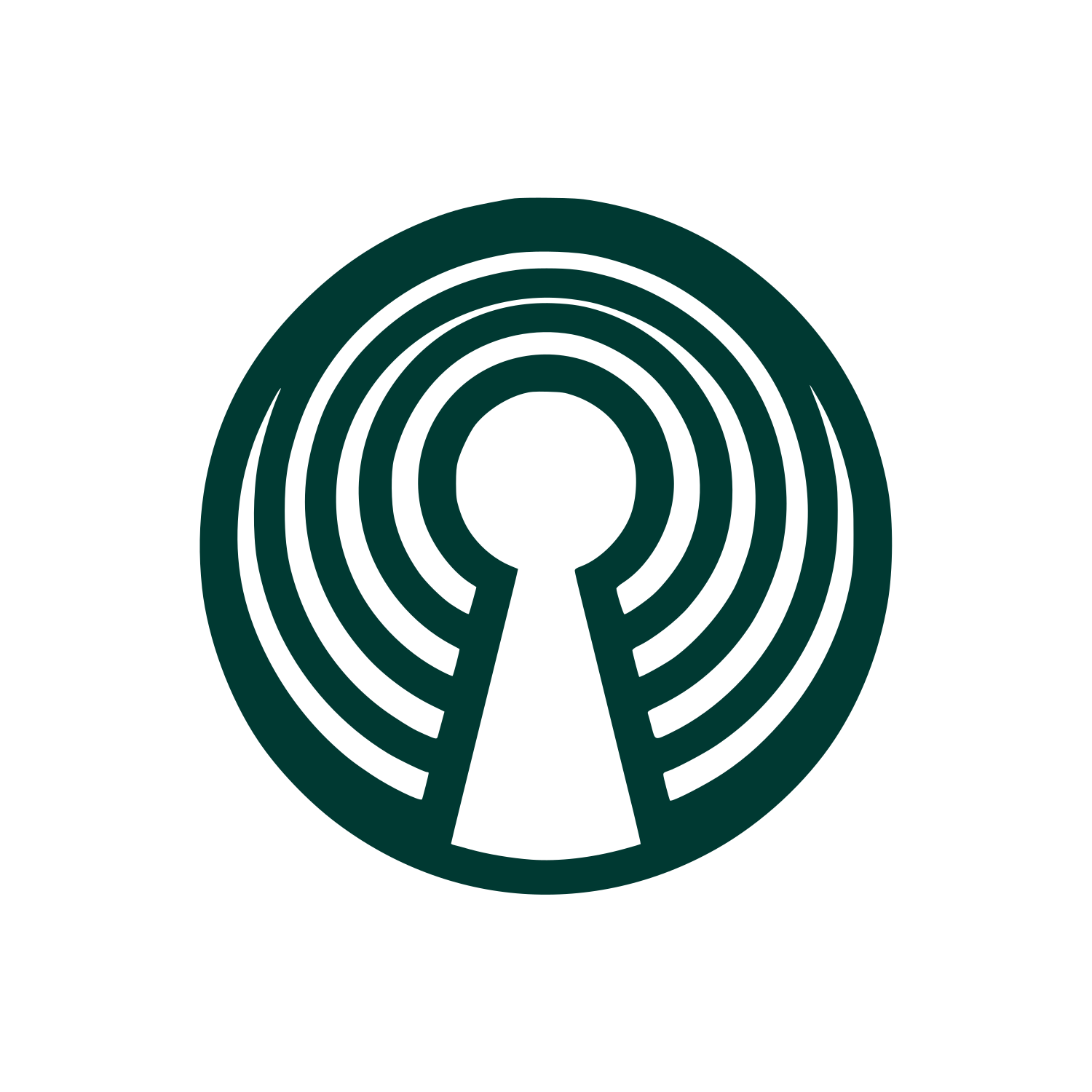 Circular Keyhole Logo #003932