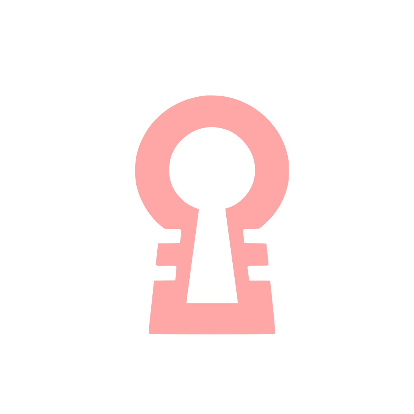 Keyhole Symbol Logo #ffa6a6