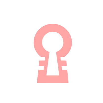 Keyhole Symbol Logo #ffa6a6