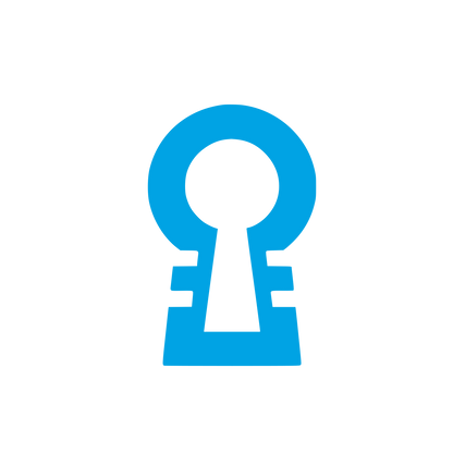 Keyhole Symbol Logo #00a3e4