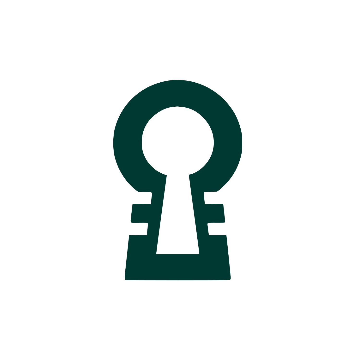 Keyhole Symbol Logo #003932