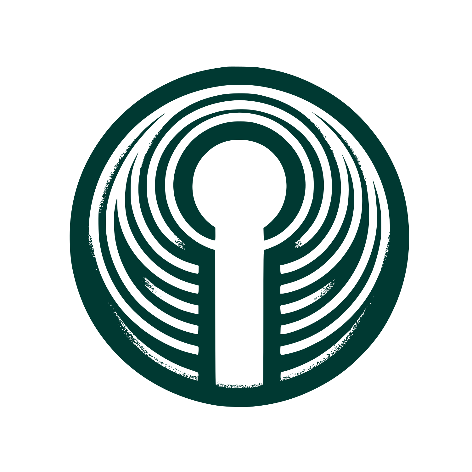 Circular Keyhole Logo #003932