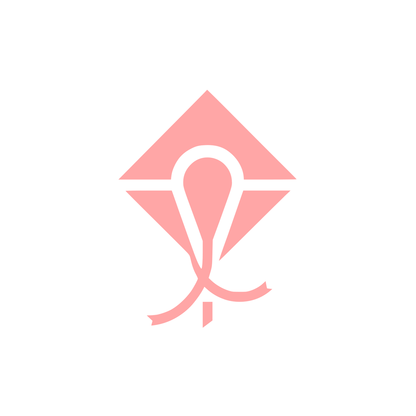Geometric Kite Logo #ffa6a6