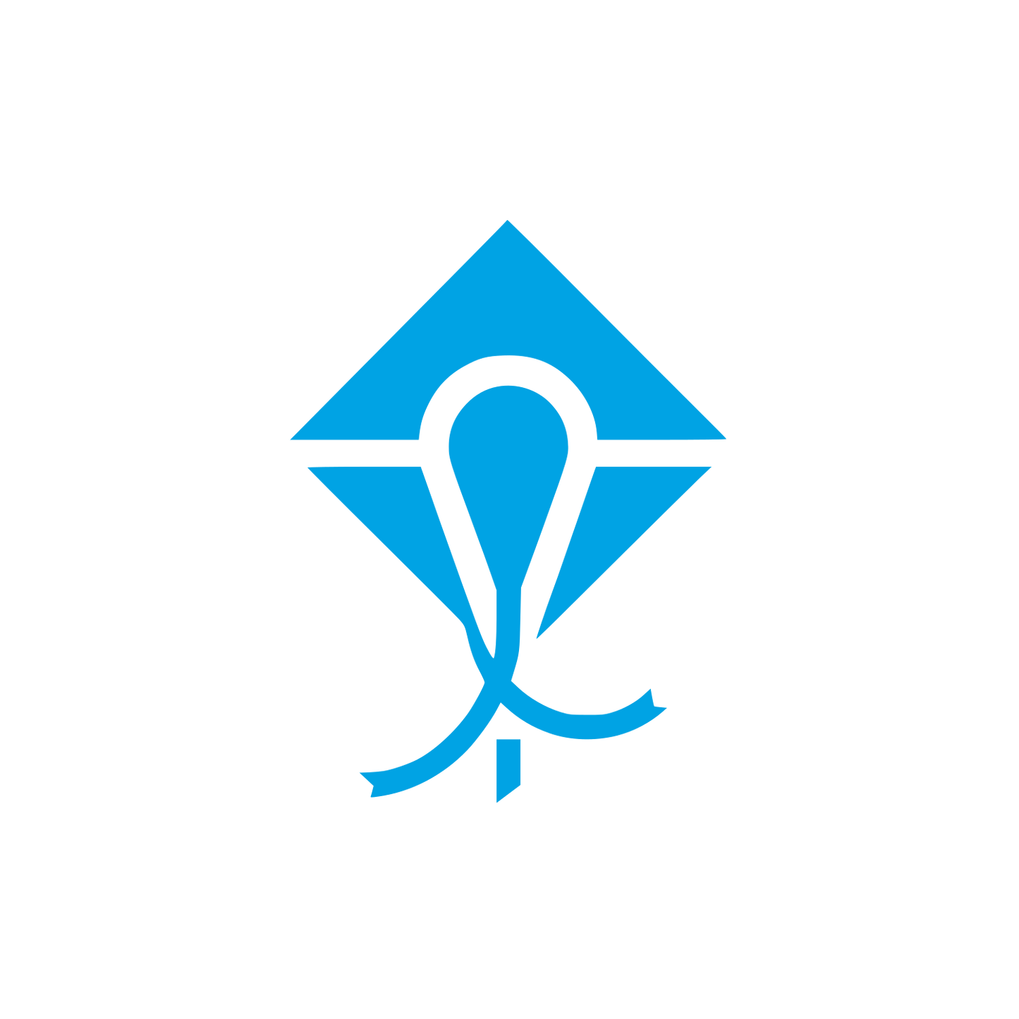 Geometric Kite Logo #00a3e4