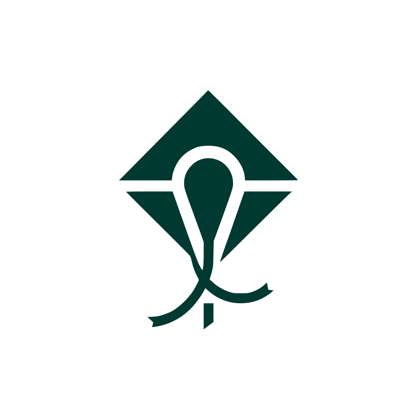Geometric Kite Logo #003932
