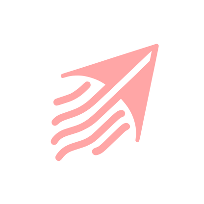Kite Arrow Logo #ffa6a6