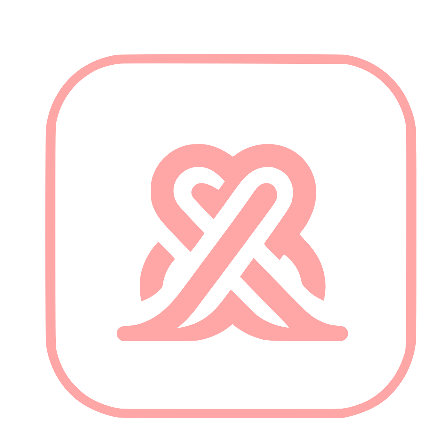 Knot Letter Logo #ffa6a6
