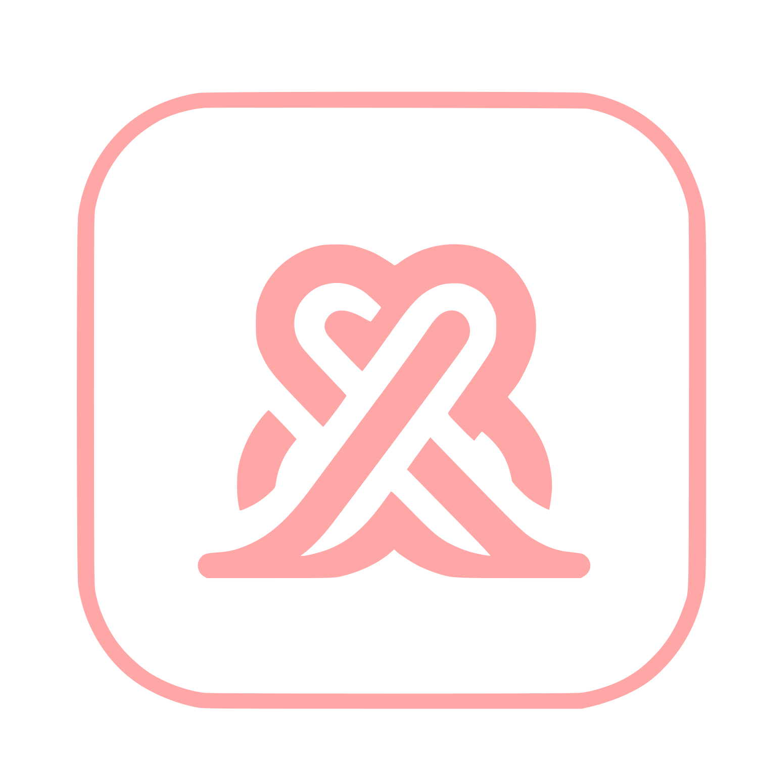 Knot Letter Logo #ffa6a6