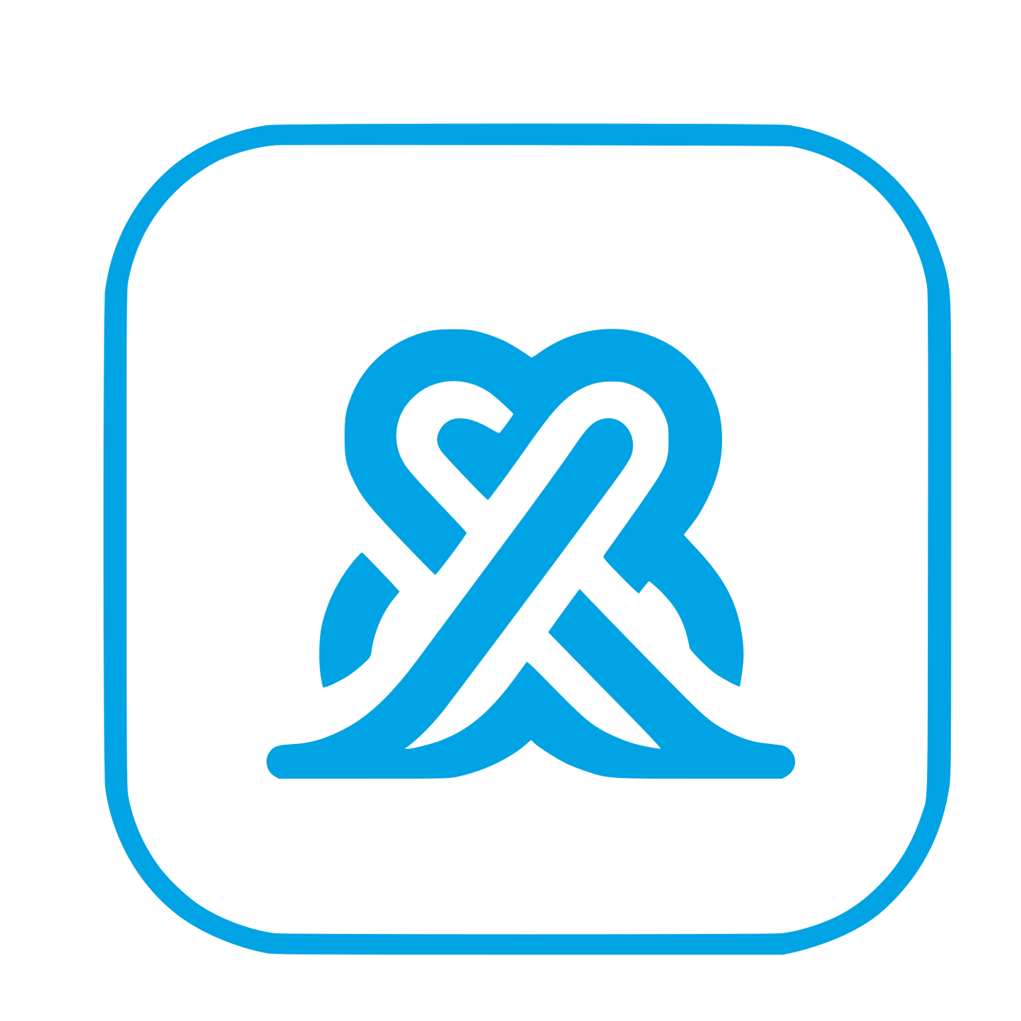 Knot Letter Logo #00a3e4