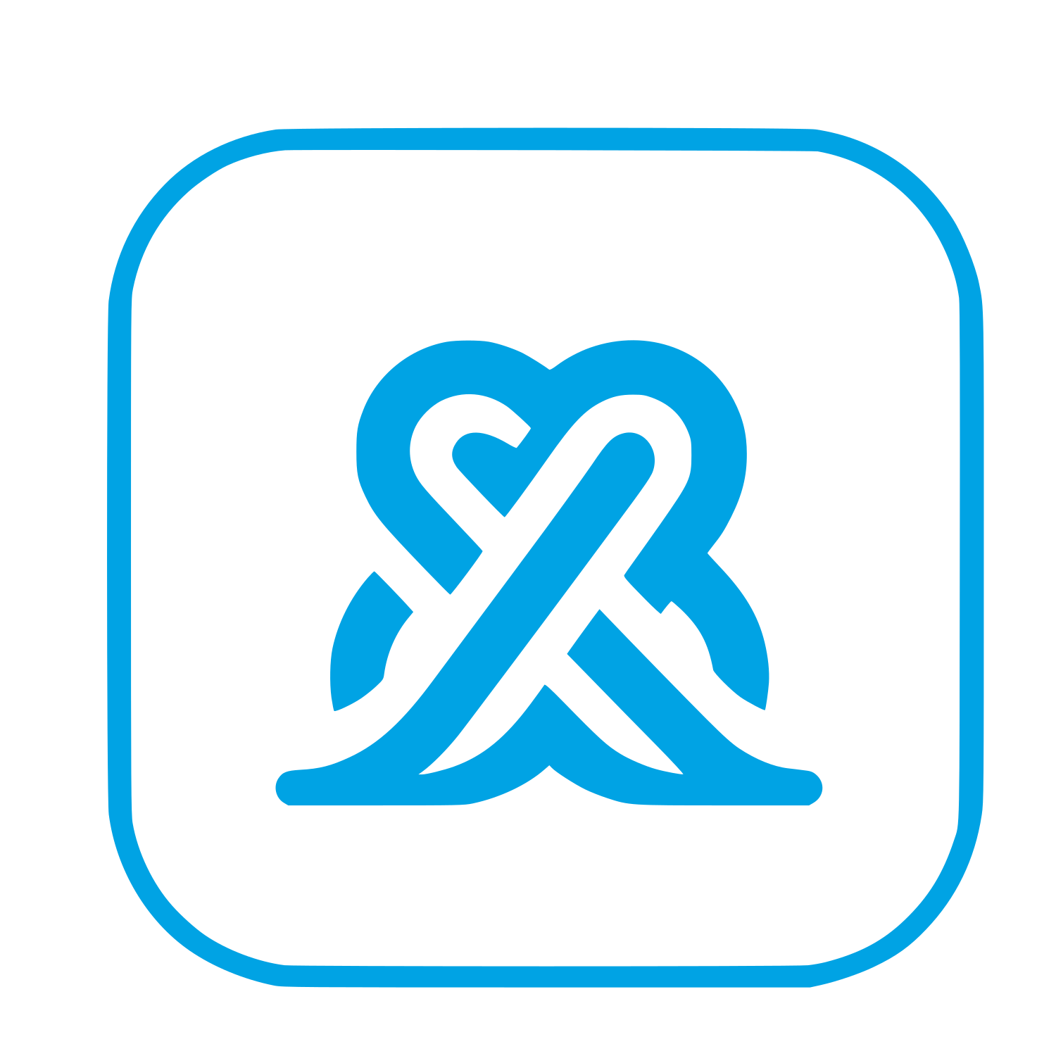 Knot Letter Logo #00a3e4
