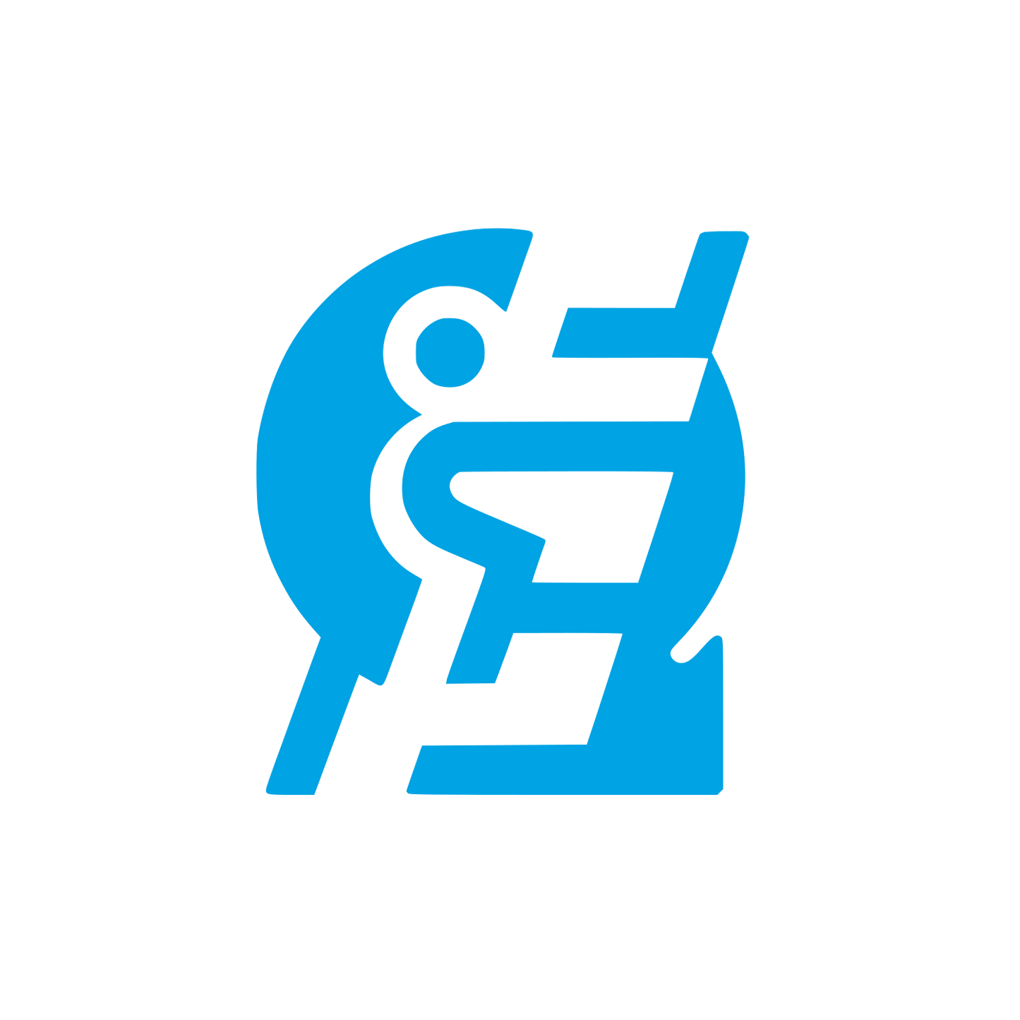 Ladder Person Logo #00a3e4