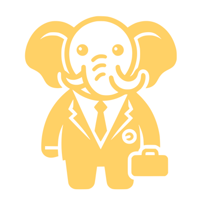 Elephant in Suit Logo #FFD166