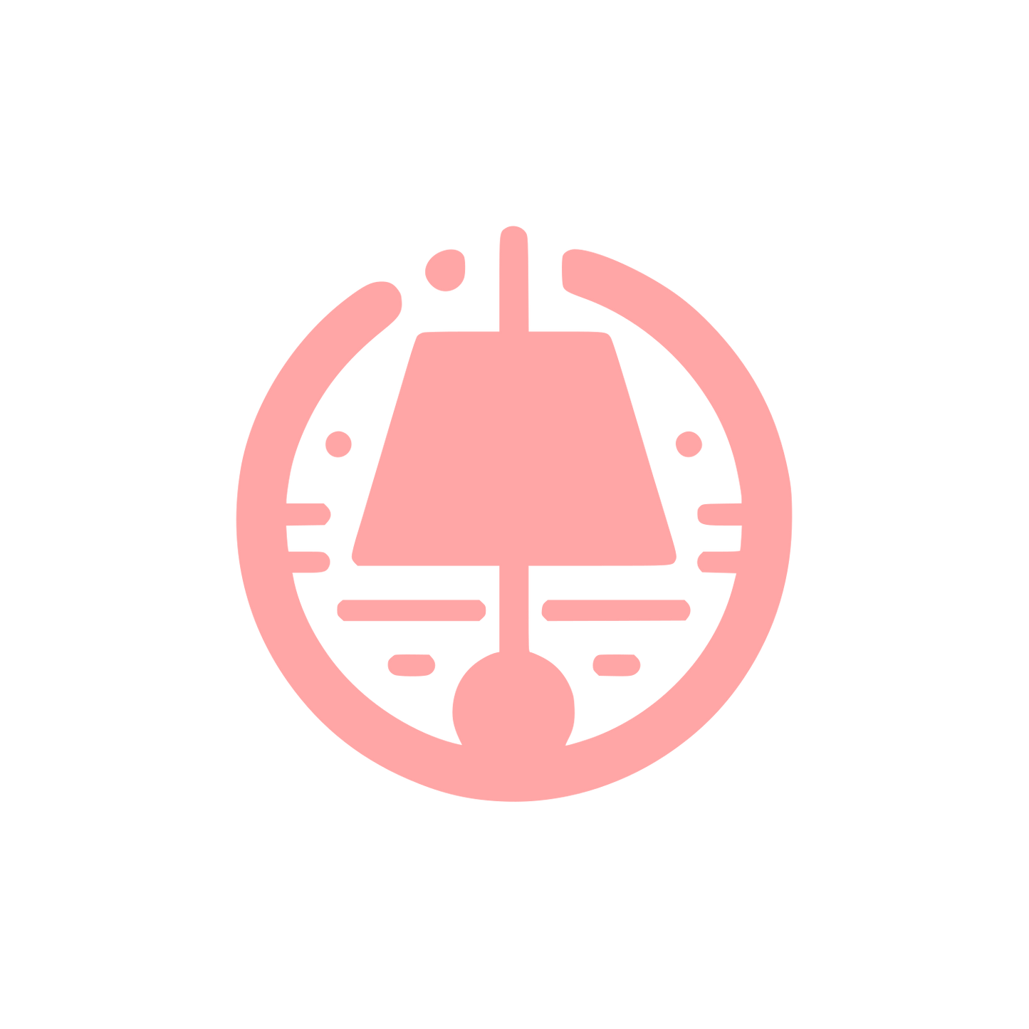 Abstract Lamp Logo #ffa6a6