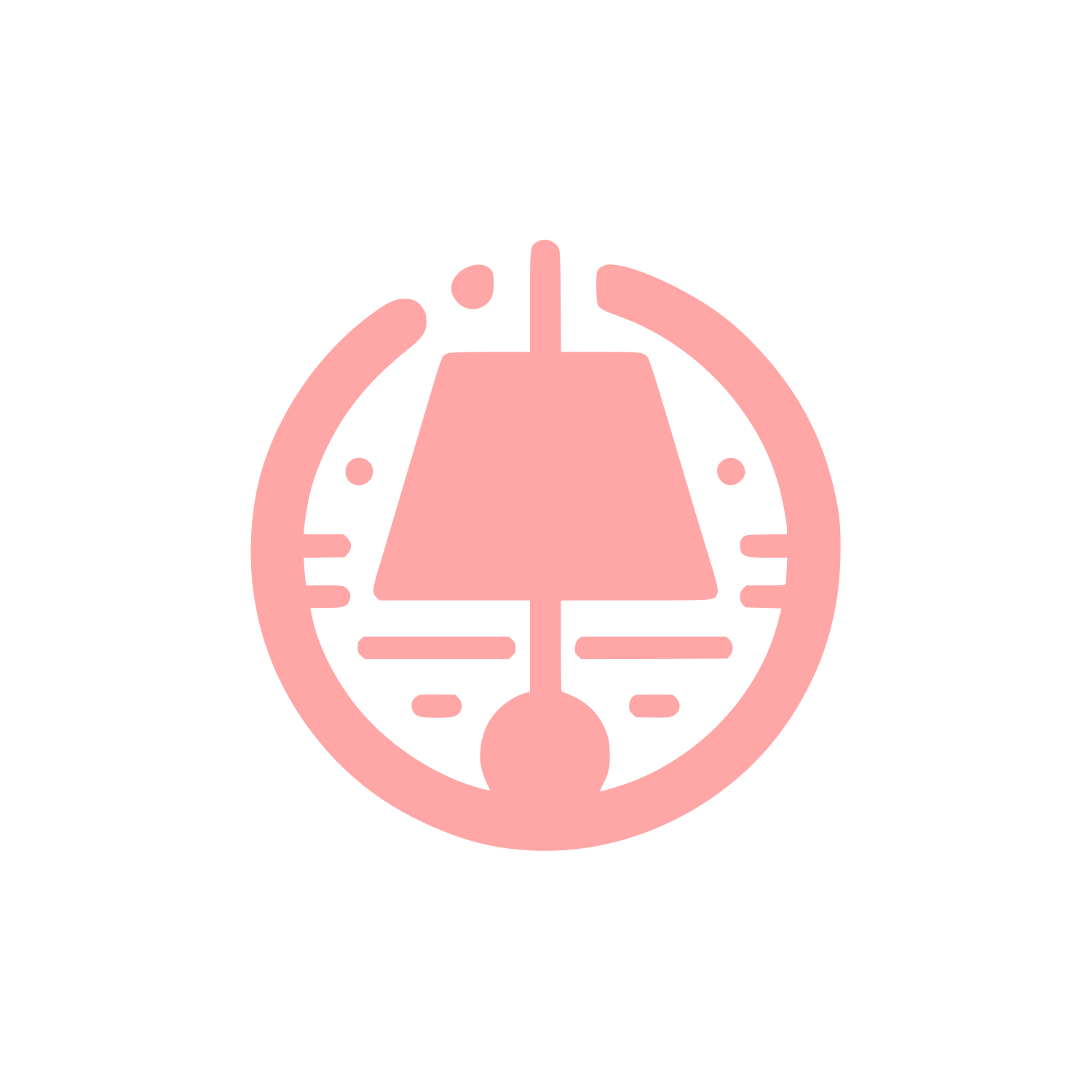 Abstract Lamp Logo #ffa6a6