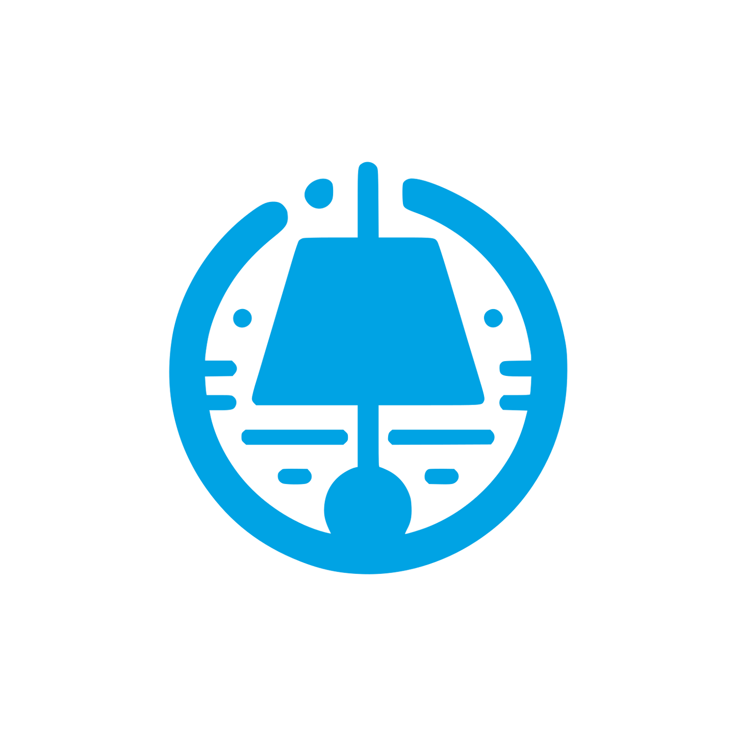 Abstract Lamp Logo #00a3e4