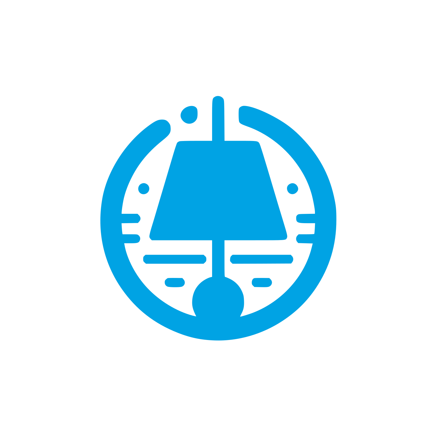Abstract Lamp Logo #00a3e4