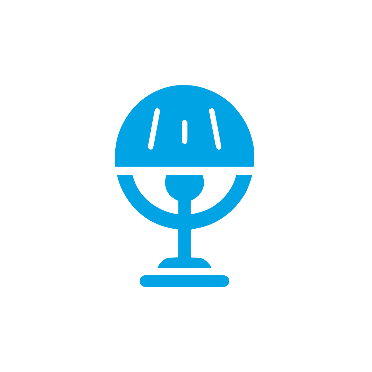 Abstract Helmet Logo #00a3e4