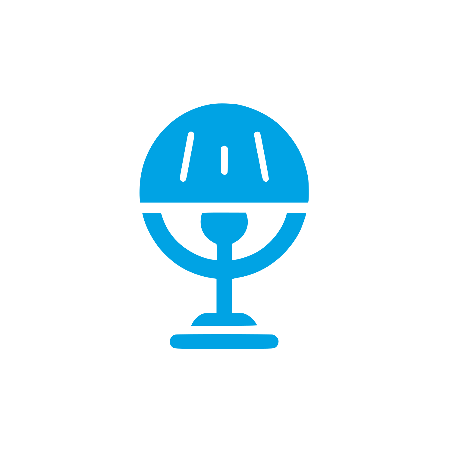 Abstract Helmet Logo #00a3e4