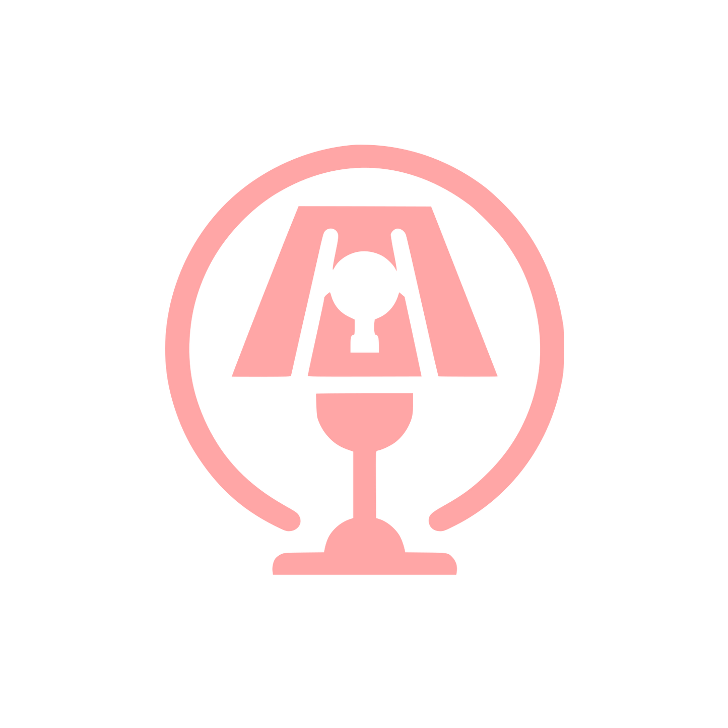 Table Lamp Logo #ffa6a6