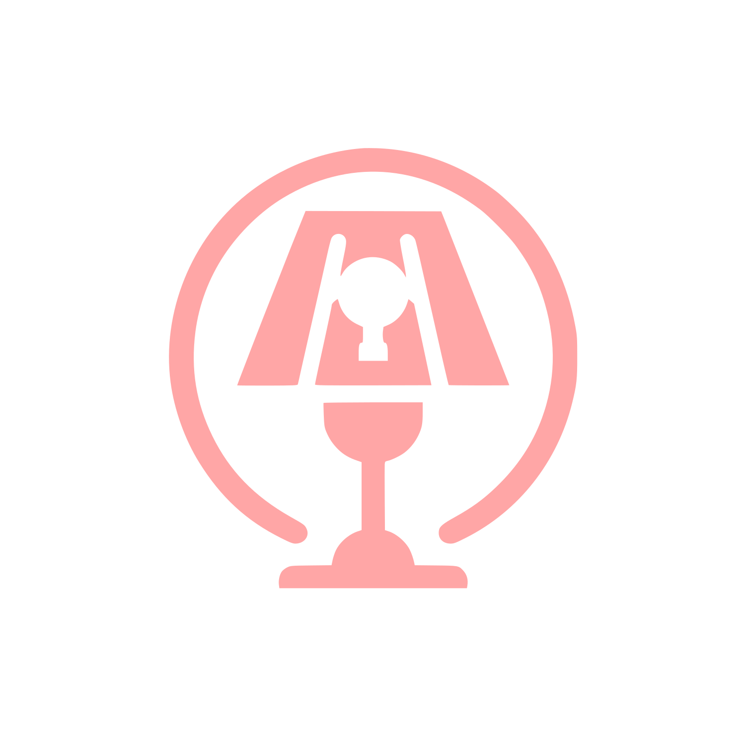 Table Lamp Logo #ffa6a6
