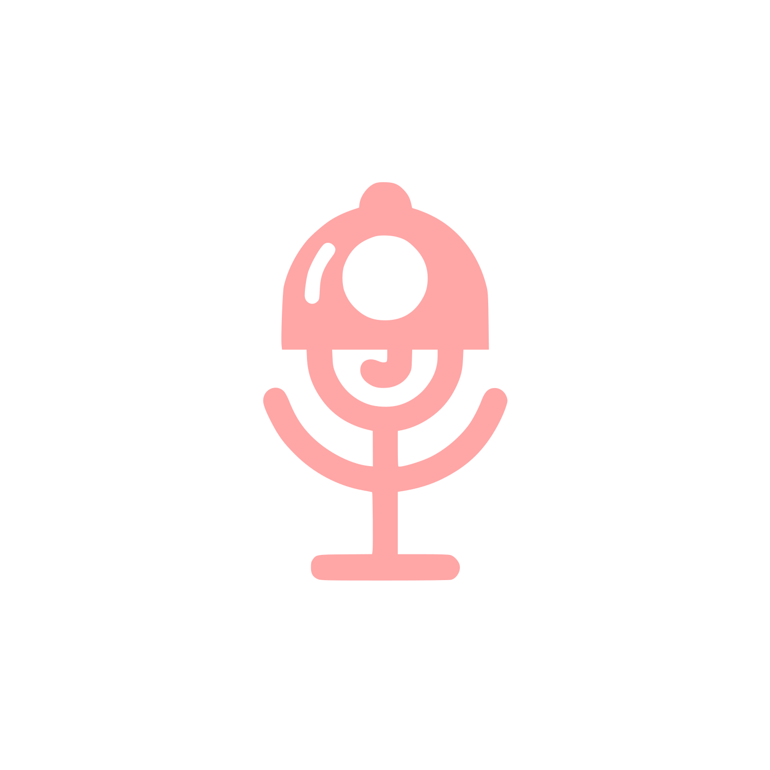 Microphone Logo Design #ffa6a6