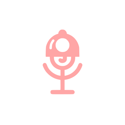 Microphone Logo Design #ffa6a6
