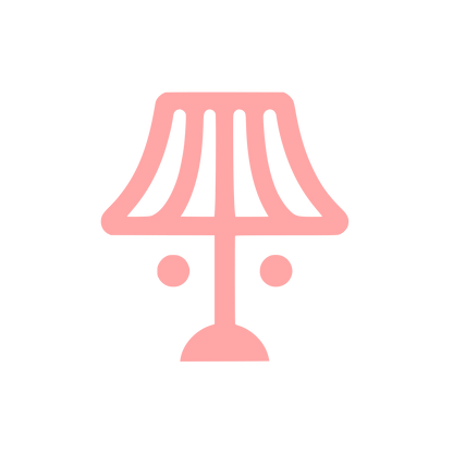 Lampshade Logo Design #ffa6a6