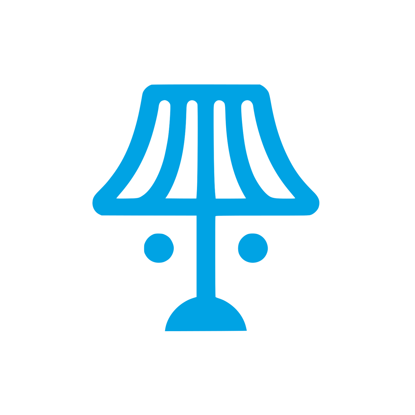Lampshade Logo Design #00a3e4