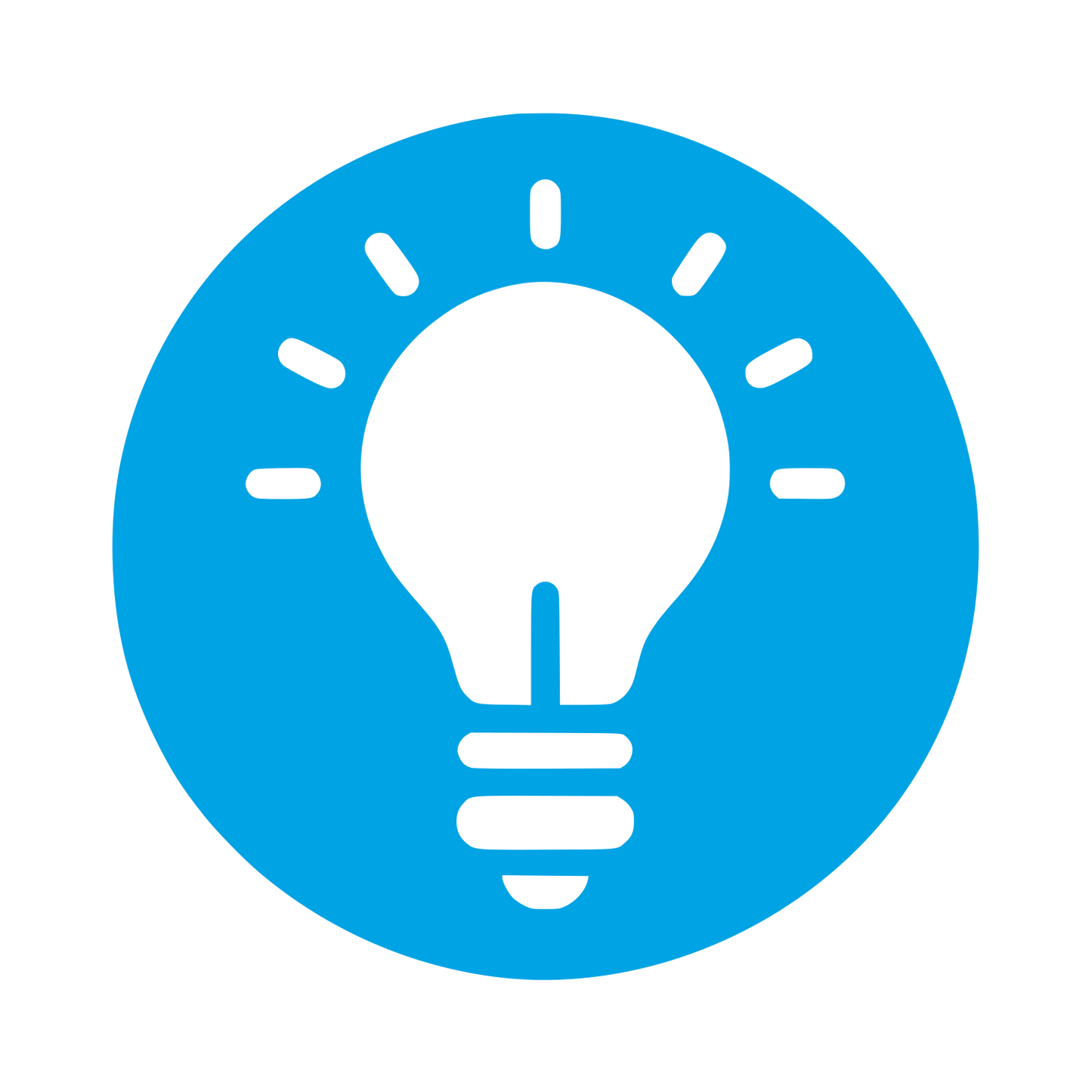 Lightbulb Idea Logo #00a3e4