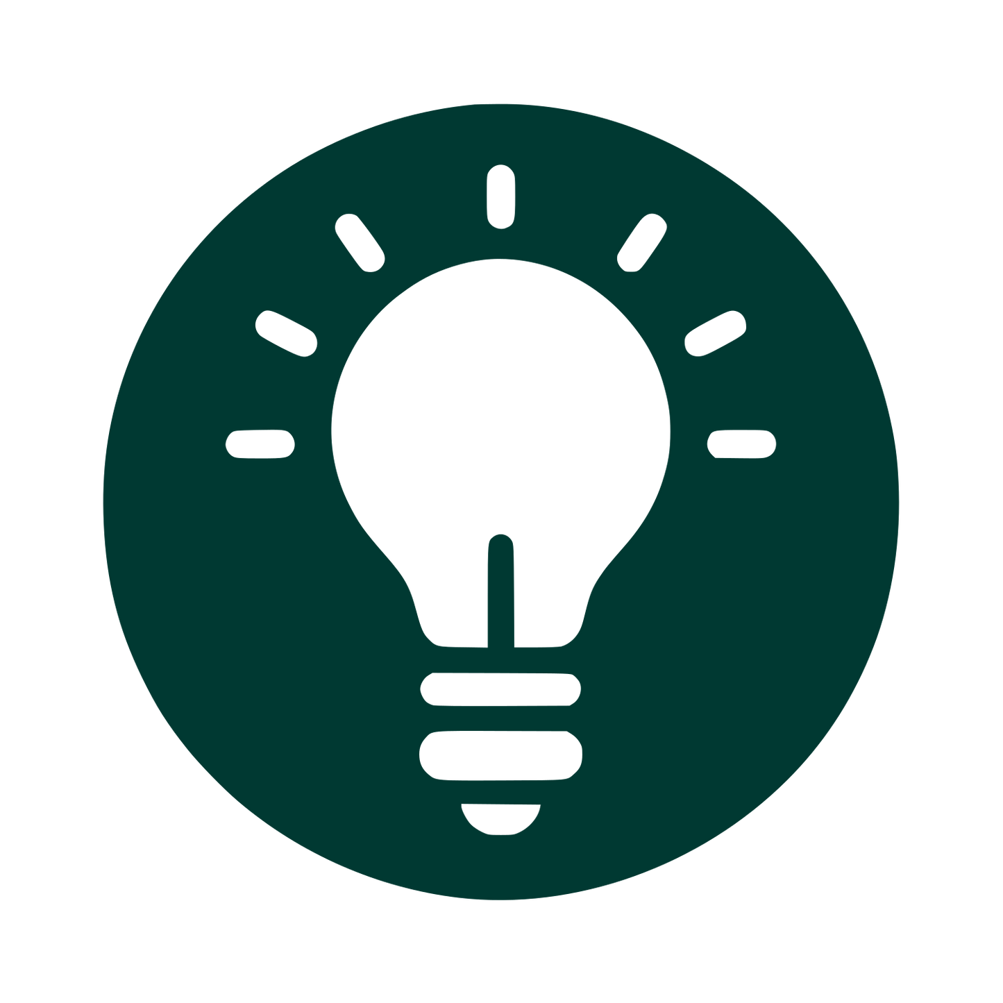 Lightbulb Idea Logo #003932