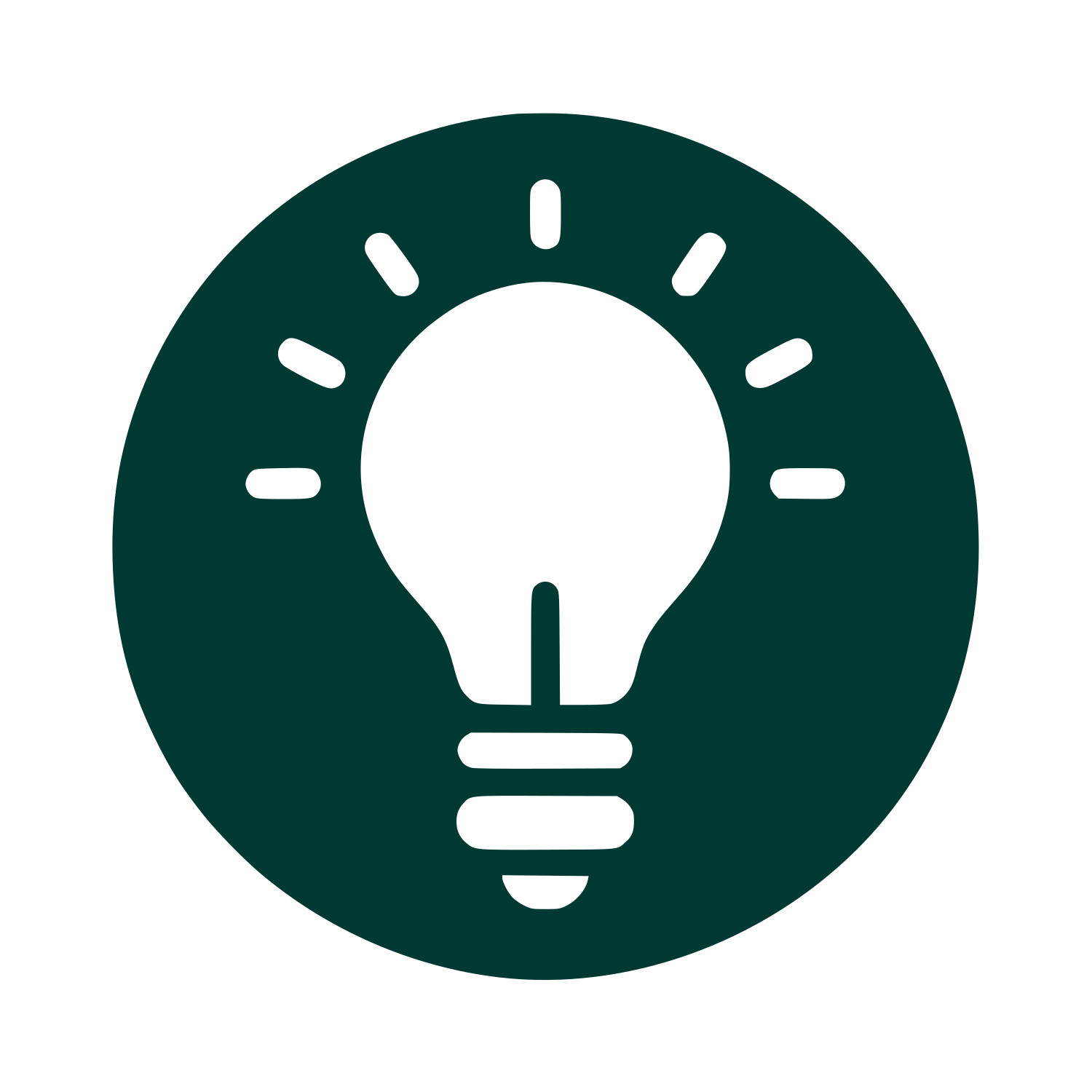 Lightbulb Idea Logo #003932