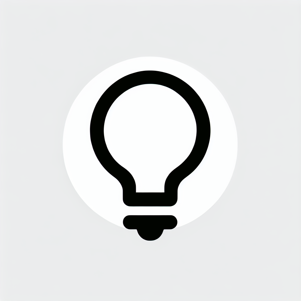 Simplified Light Bulb Logo